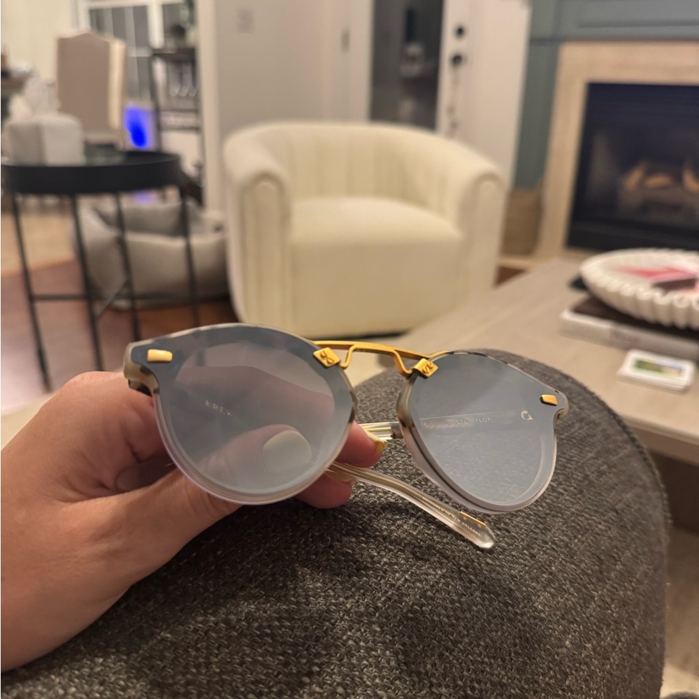 KREWE Gold and Gray Women's sunglasses